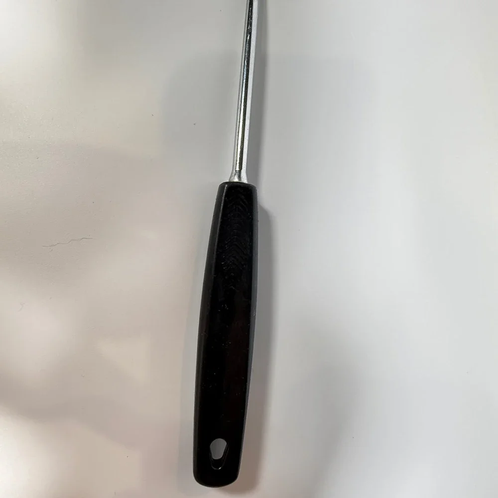 VTG Foley USA Spatula Four Slotted Turner Kitchen Tool Silver Black Chrome 12
